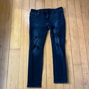 American Eagle Black Ripped Jeans